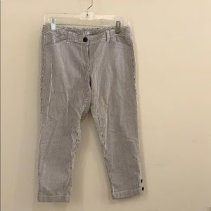 Seersucker crop pants